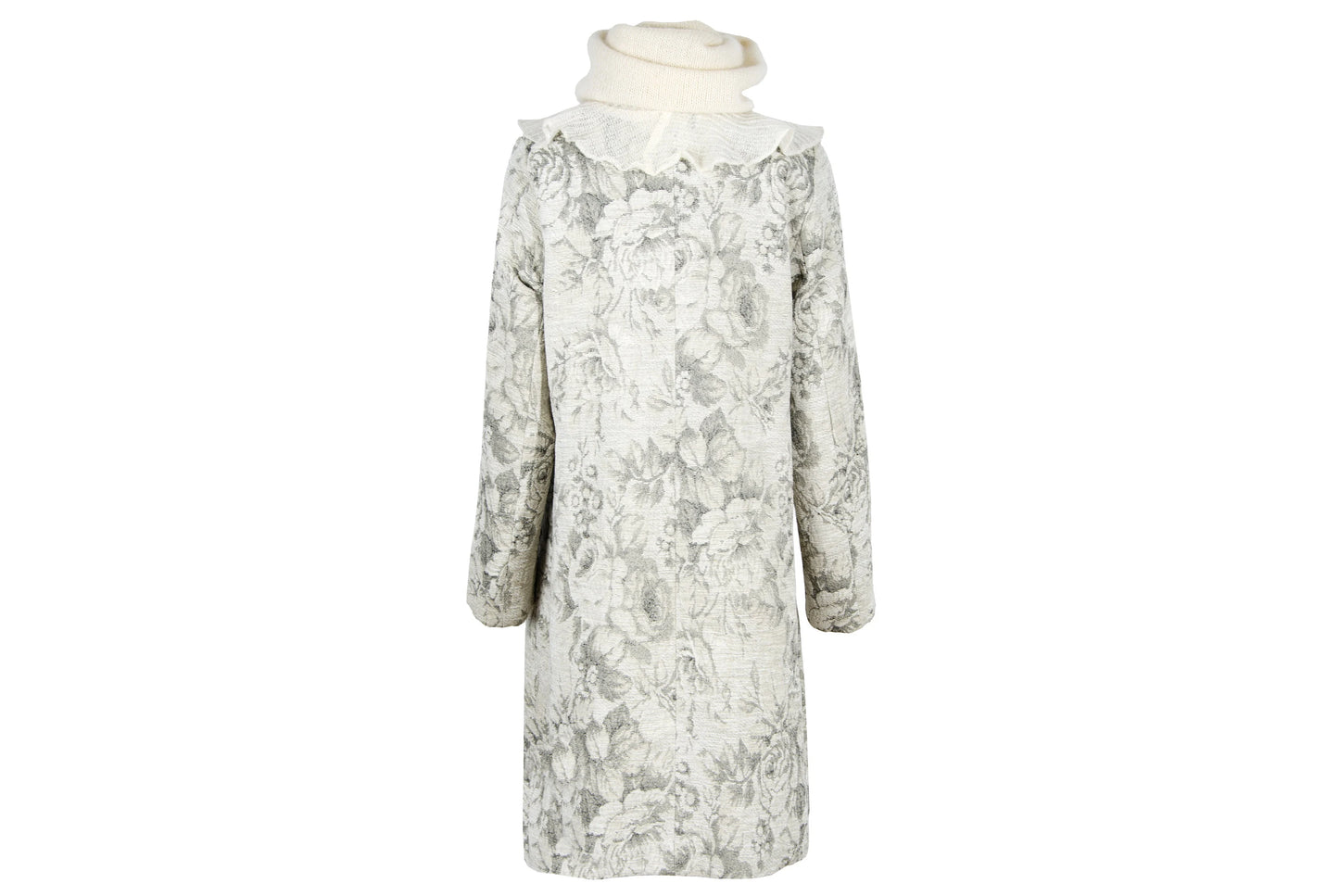 Vintage Amuleti by Mariella Burani victorian inspired mohair collar wool tapestry coat