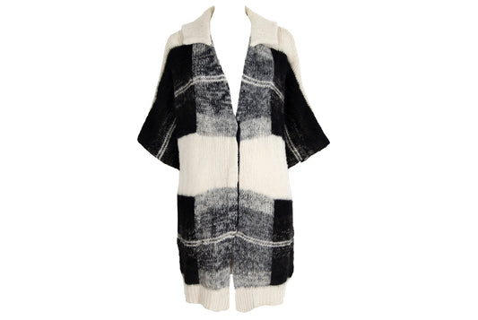 Vintage Dries Van Noten alpaca wool fuzzy chunky knit oversized cardigan / Made in Belgium