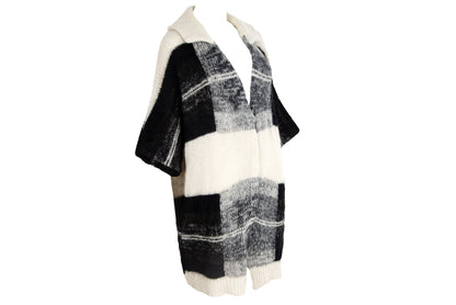 Vintage Dries Van Noten alpaca wool fuzzy chunky knit oversized cardigan / Made in Belgium