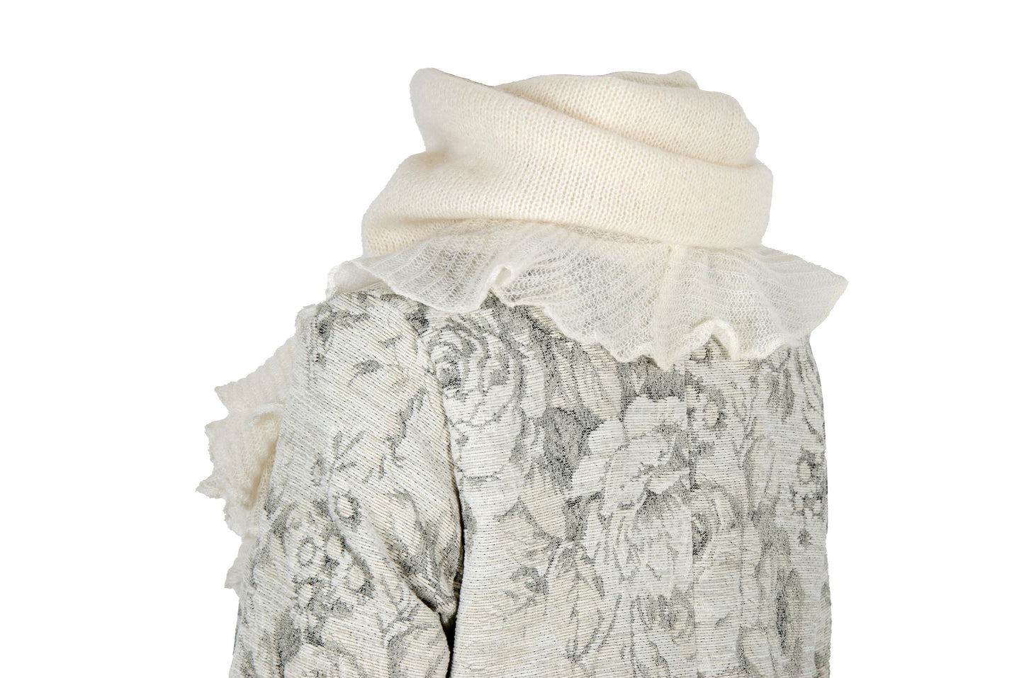 Vintage Amuleti by Mariella Burani victorian inspired mohair collar wool tapestry coat