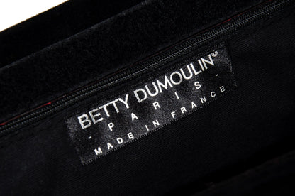 Vintage Betty Dumoulin black playing cards symbols shoulder strap bag / Made in France.