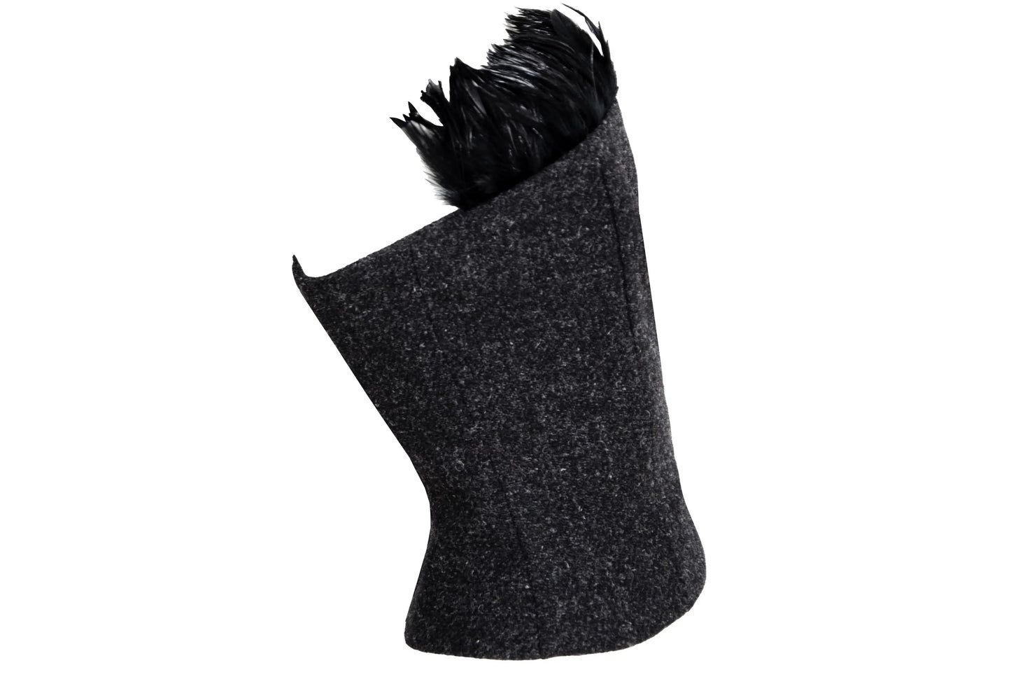 F/W 1998 Jean Colonna wool tweed and feather trim bustier / Made in Italy