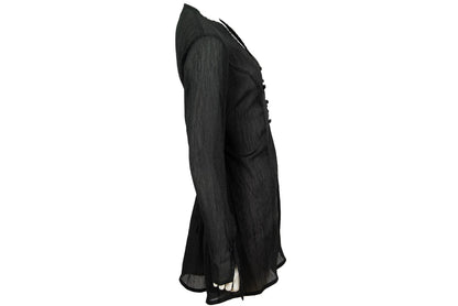 Vintage Kaat Tilley sheer asymmetrical button front cardigan / Made in Belgium