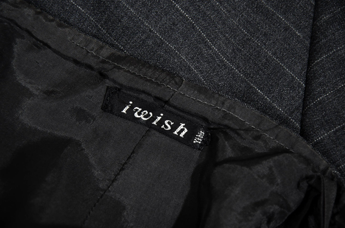 Vintage "I Wish" by Yohji Yamamoto two piece suit / Yohji Yamamoto Y's grey pinstripe skirt suit / Made in Japan