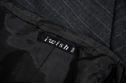 Vintage "I Wish" by Yohji Yamamoto two piece suit / Yohji Yamamoto Y's grey pinstripe skirt suit / Made in Japan
