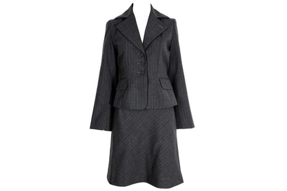 Vintage "I Wish" by Yohji Yamamoto two piece suit / Yohji Yamamoto Y's grey pinstripe skirt suit / Made in Japan