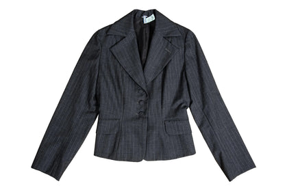 Vintage "I Wish" by Yohji Yamamoto two piece suit / Yohji Yamamoto Y's grey pinstripe skirt suit / Made in Japan