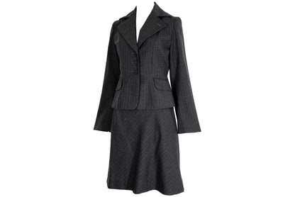 Vintage "I Wish" by Yohji Yamamoto two piece suit / Yohji Yamamoto Y's grey pinstripe skirt suit / Made in Japan
