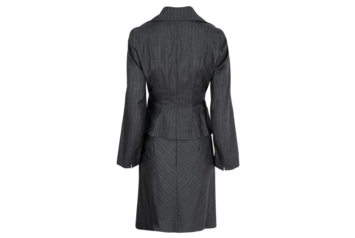 Vintage "I Wish" by Yohji Yamamoto two piece suit / Yohji Yamamoto Y's grey pinstripe skirt suit / Made in Japan