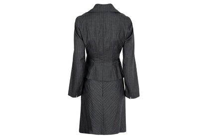 Vintage "I Wish" by Yohji Yamamoto two piece suit / Yohji Yamamoto Y's grey pinstripe skirt suit / Made in Japan