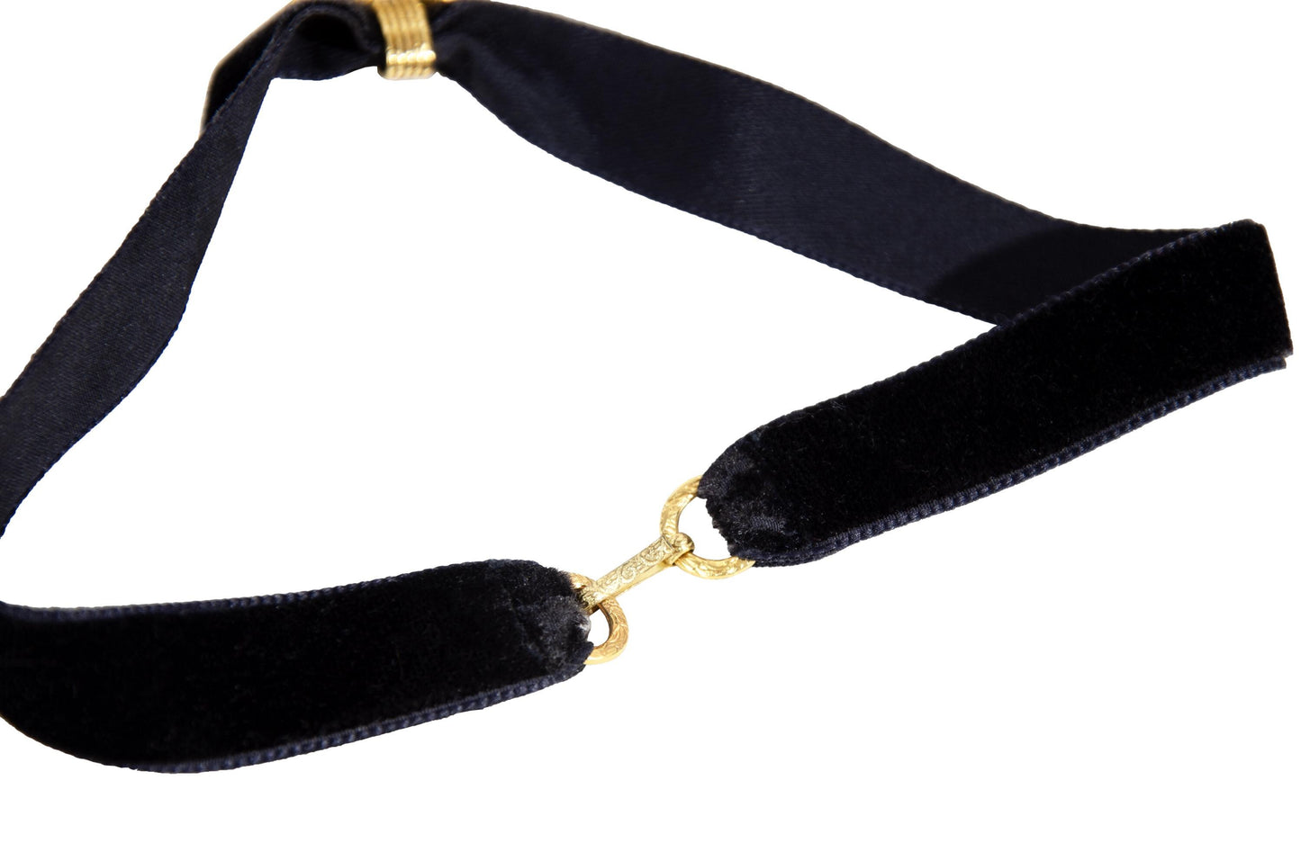 Vintage 90s oversized gold tone metal cross pendant with red stones / Baroque abstract cross with golden heart detail black velvet choker