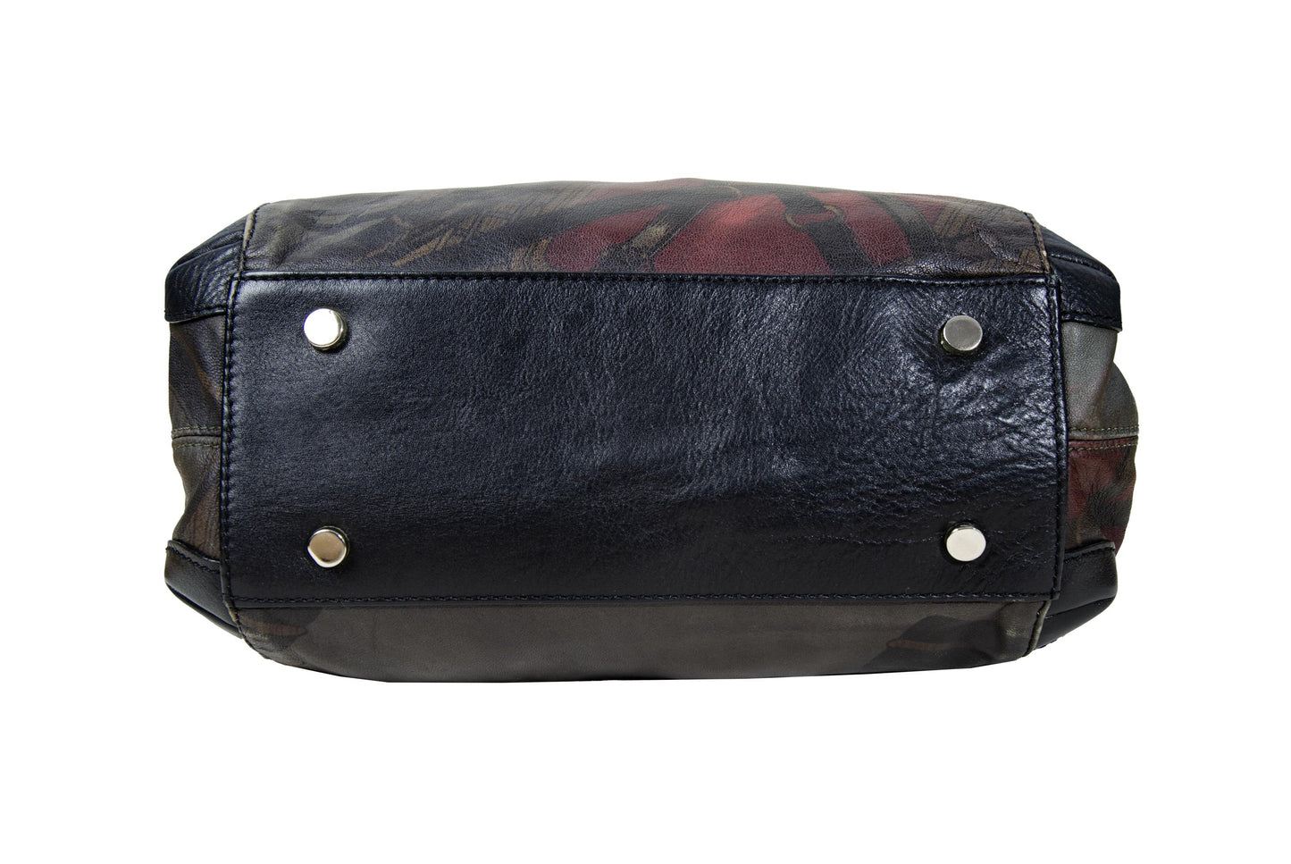 Vintage Collection Privée? printed leather bag / Collection Privée? tuck lock closure doctor bag / Made in Italy