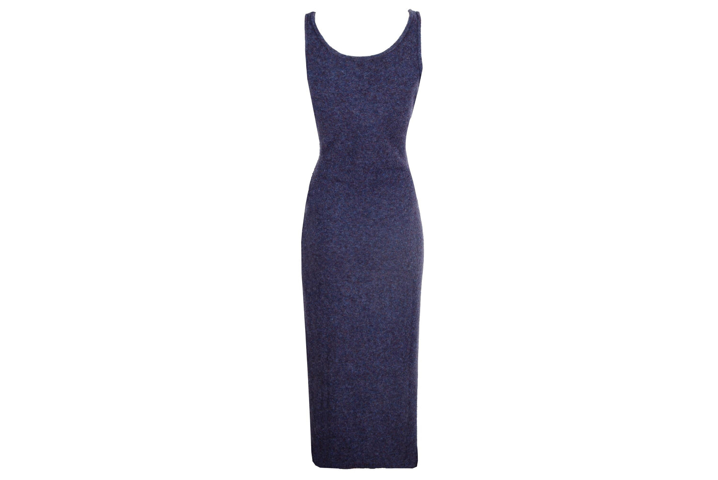 2000s Simultaneous wool dress with sheer mesh floral cutout details / Made in Italy