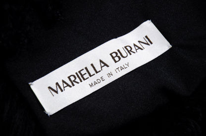 Vintage Mariella Burani Mongolian lamb fur oversized scarf / Made in Italy