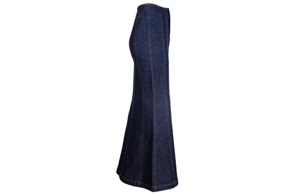 Vintage Novespazio by Noboru Yamafuji dark wash denim mermaid maxi skirt / Made in Japan