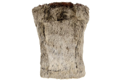 Vintage F/W 2000 Amaya Arzuaga rabbit fur and knit tank top / Made in Spain