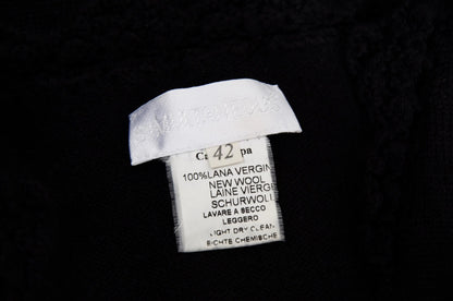2000s Simultaneous 100% wool knit asymmetrical sleeveless top / Made in Italy