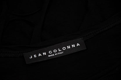 90s Jean Colonna destroyed black tank top / Layered sleeveless tee with holes / Made in Italy