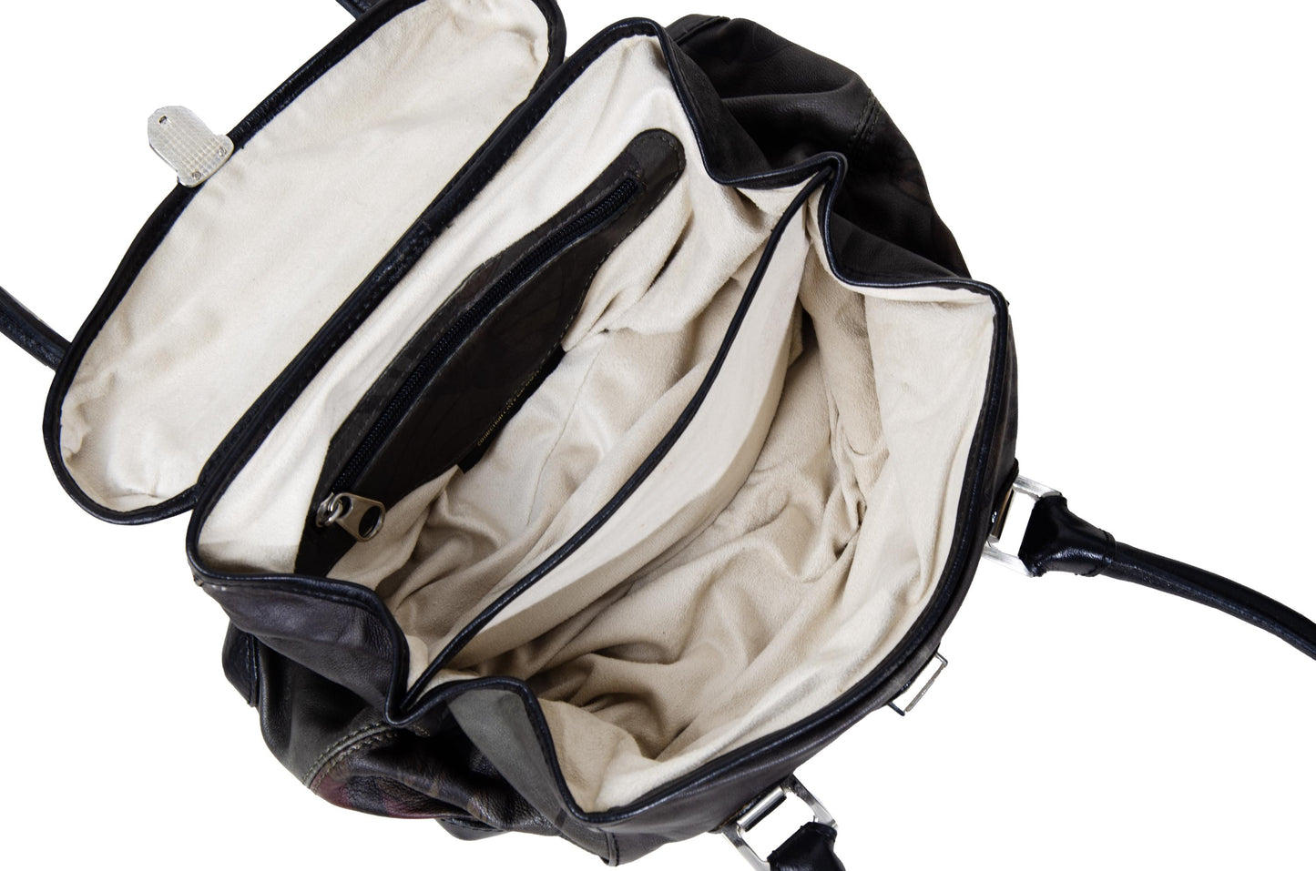 Vintage Collection Privée? printed leather bag / Collection Privée? tuck lock closure doctor bag / Made in Italy