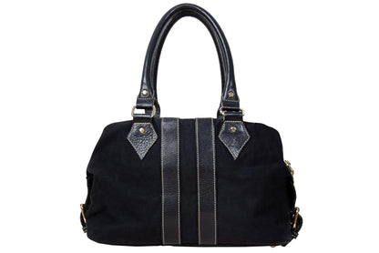 Vintage Vivienne Westwood Baker street 3D orb black leather and canvas bag