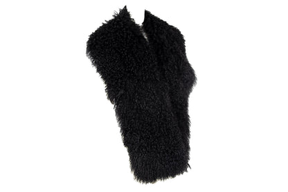Vintage Mariella Burani Mongolian lamb fur oversized scarf / Made in Italy