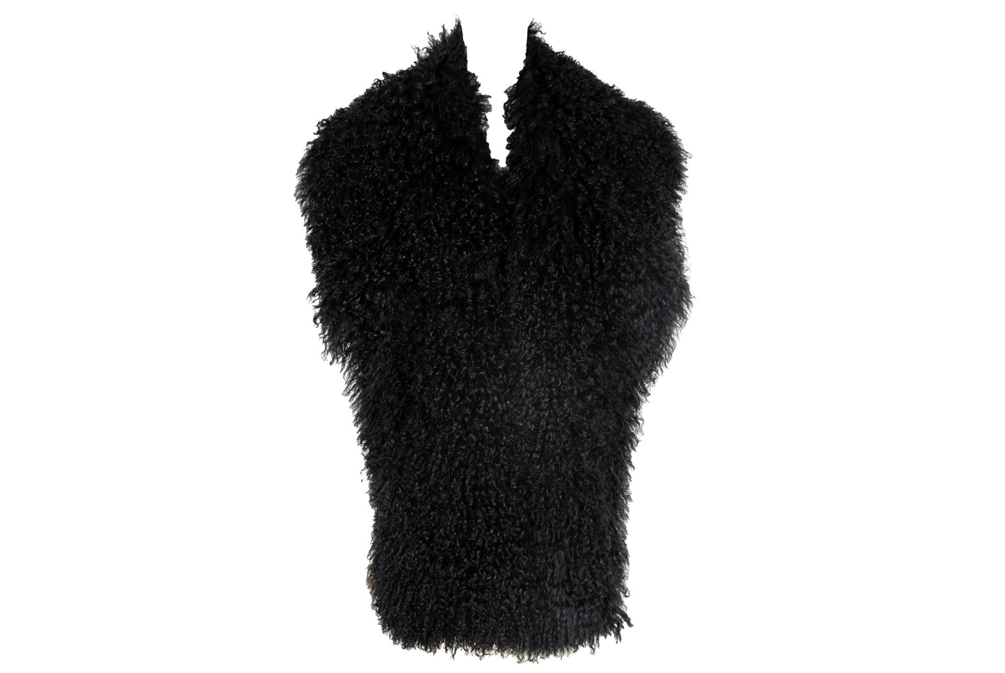 Vintage Mariella Burani Mongolian lamb fur oversized scarf / Made in Italy