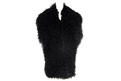 Vintage Mariella Burani Mongolian lamb fur oversized scarf / Made in Italy