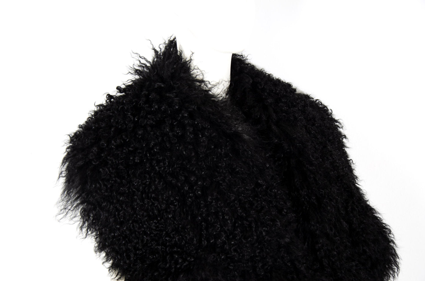 Vintage Mariella Burani Mongolian lamb fur oversized scarf / Made in Italy