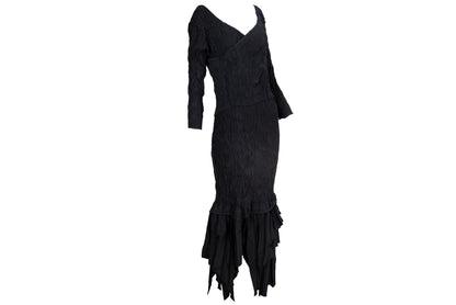 Vintage French brand permanent pleats two piece set dress / Made in France