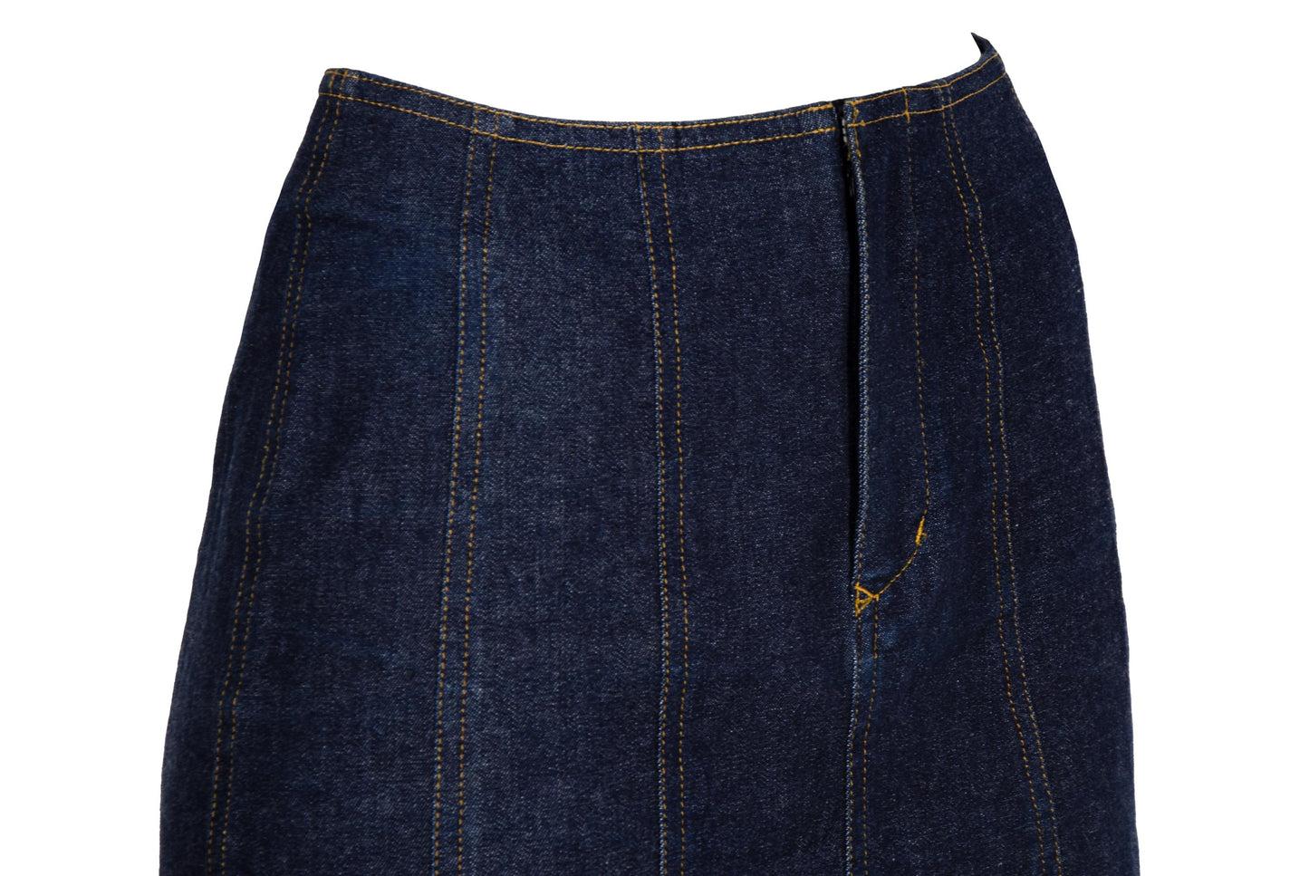 Vintage Novespazio by Noboru Yamafuji dark wash denim mermaid maxi skirt / Made in Japan
