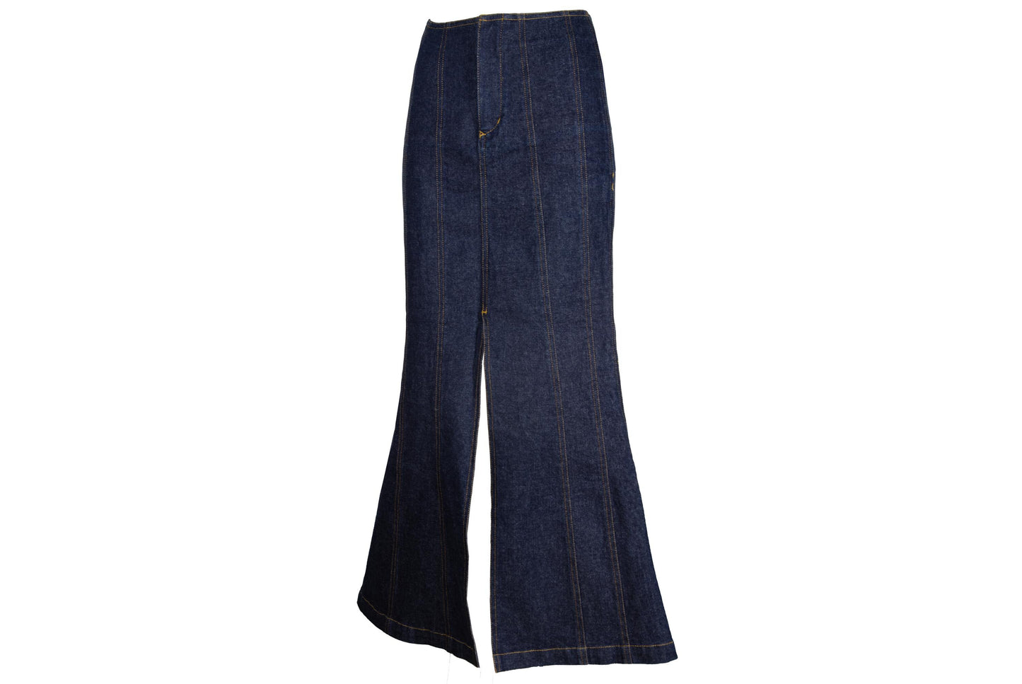 Vintage Novespazio by Noboru Yamafuji dark wash denim mermaid maxi skirt / Made in Japan