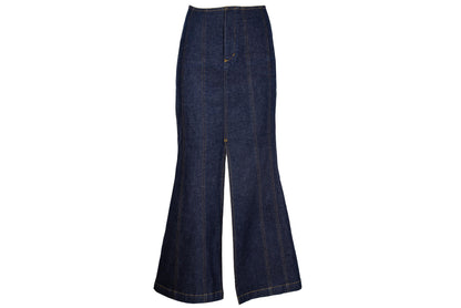 Vintage Novespazio by Noboru Yamafuji dark wash denim mermaid maxi skirt / Made in Japan