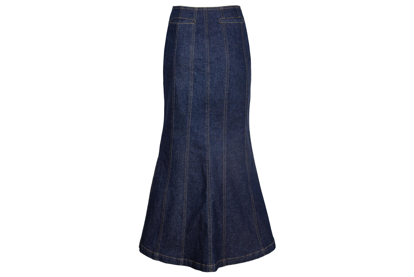 Vintage Novespazio by Noboru Yamafuji dark wash denim mermaid maxi skirt / Made in Japan