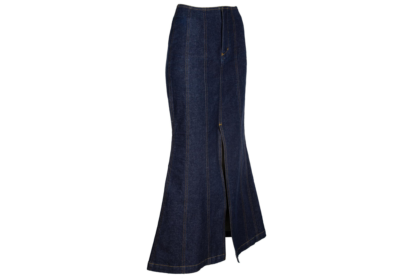 Vintage Novespazio by Noboru Yamafuji dark wash denim mermaid maxi skirt / Made in Japan