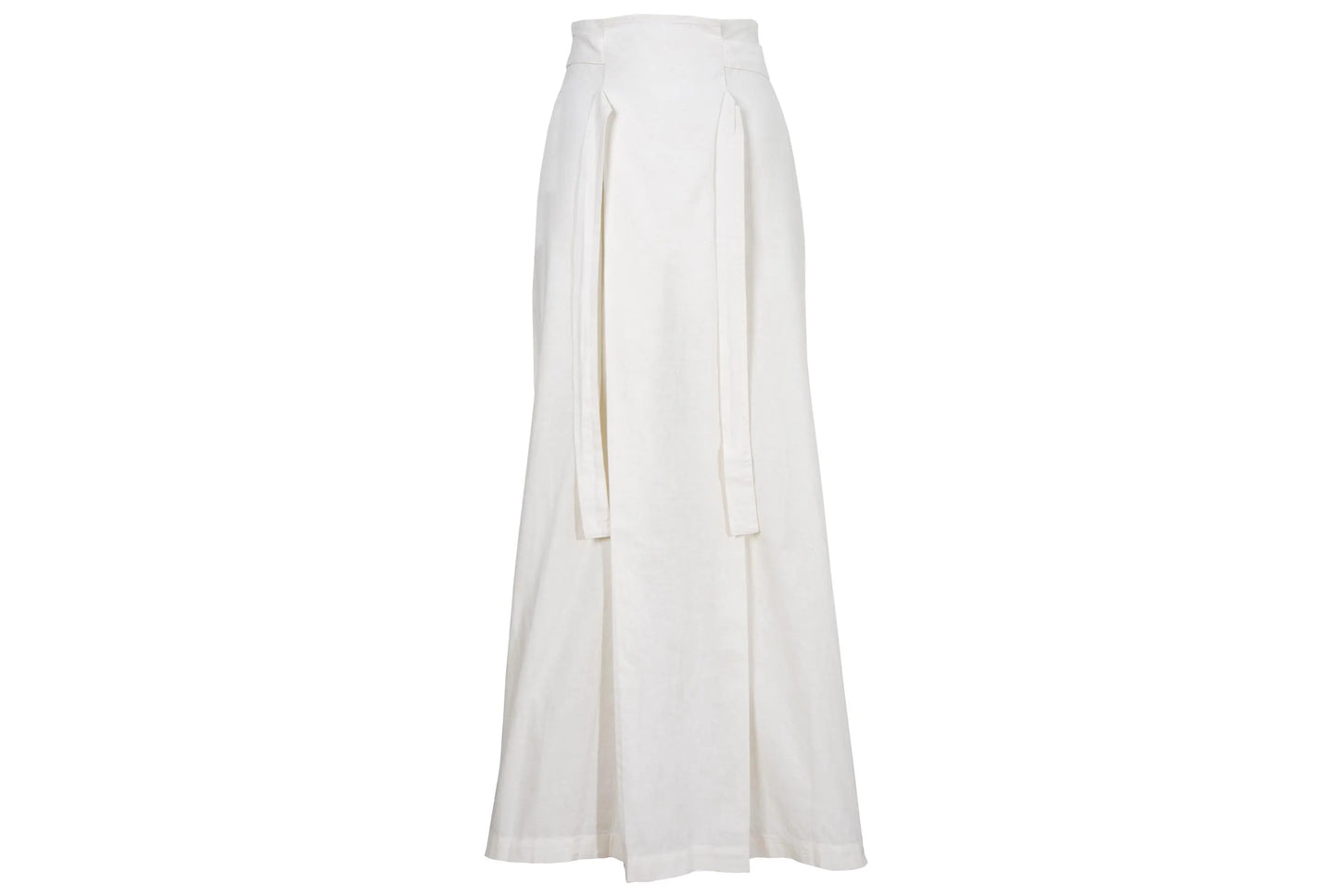 1994 Michel Klein "toile" white cotton maxi skirt / Made in France