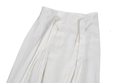 1994 Michel Klein "toile" white cotton maxi skirt / Made in France