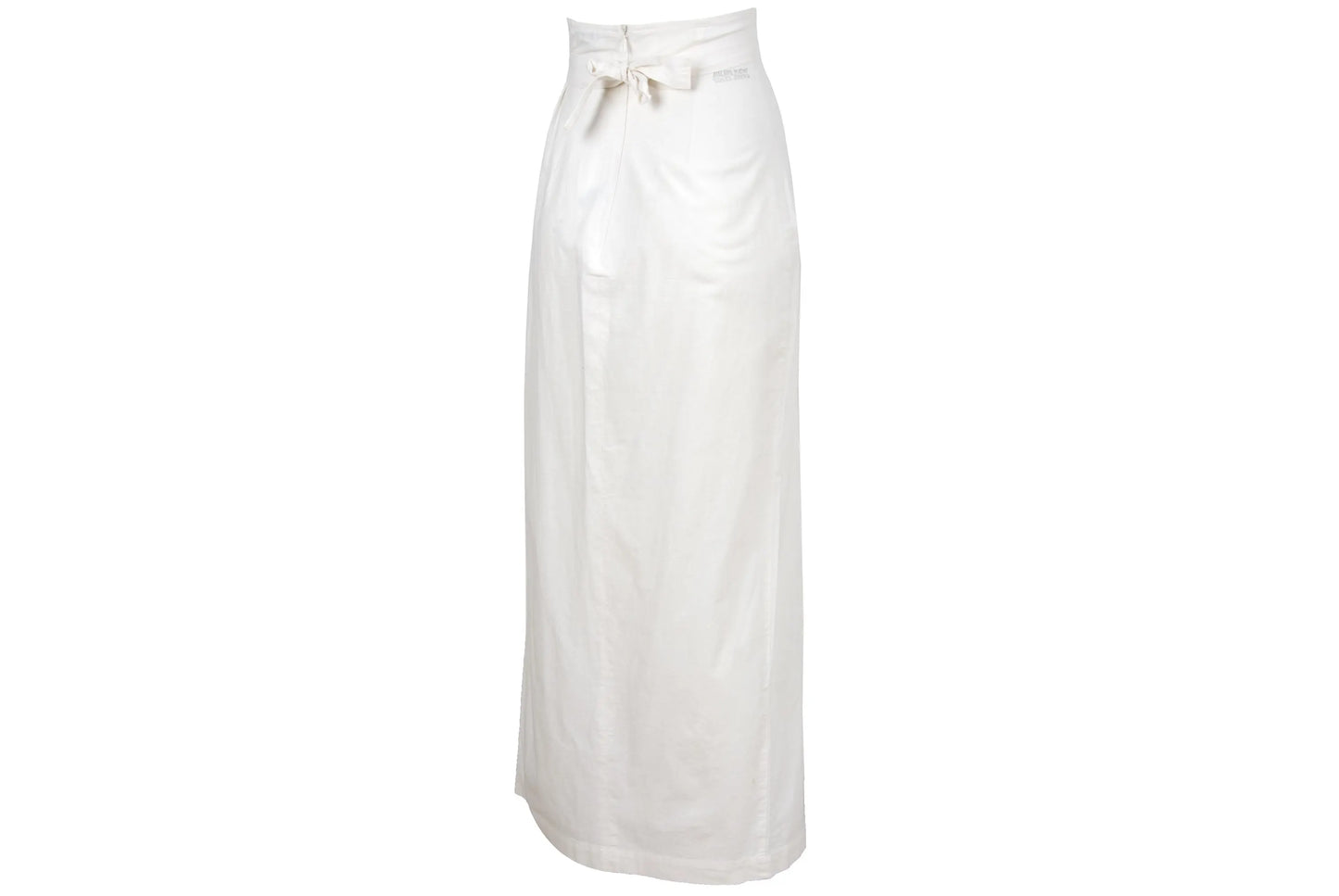 1994 Michel Klein "toile" white cotton maxi skirt / Made in France