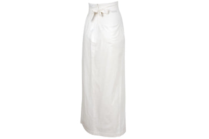 1994 Michel Klein "toile" white cotton maxi skirt / Made in France