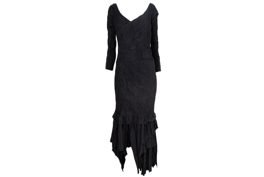 Vintage French brand permanent pleats two piece set dress / Made in France