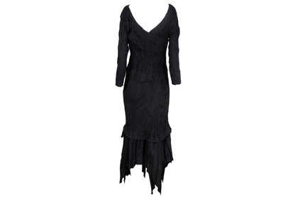 Vintage French brand permanent pleats two piece set dress / Made in France