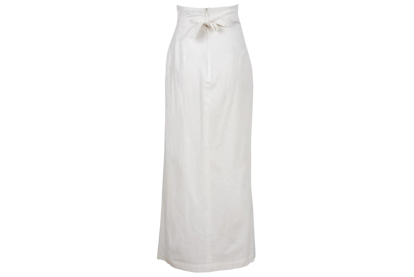 1994 Michel Klein "toile" white cotton maxi skirt / Made in France