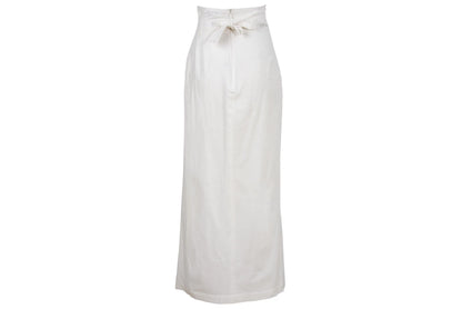 1994 Michel Klein "toile" white cotton maxi skirt / Made in France