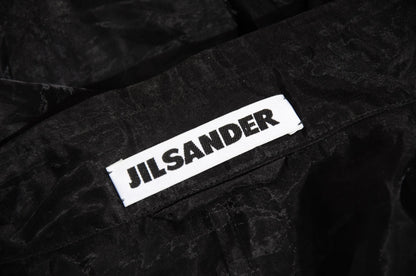 Vintage Jil Sander Raf Simons sheer black double breasted trench coat / Made in Italy