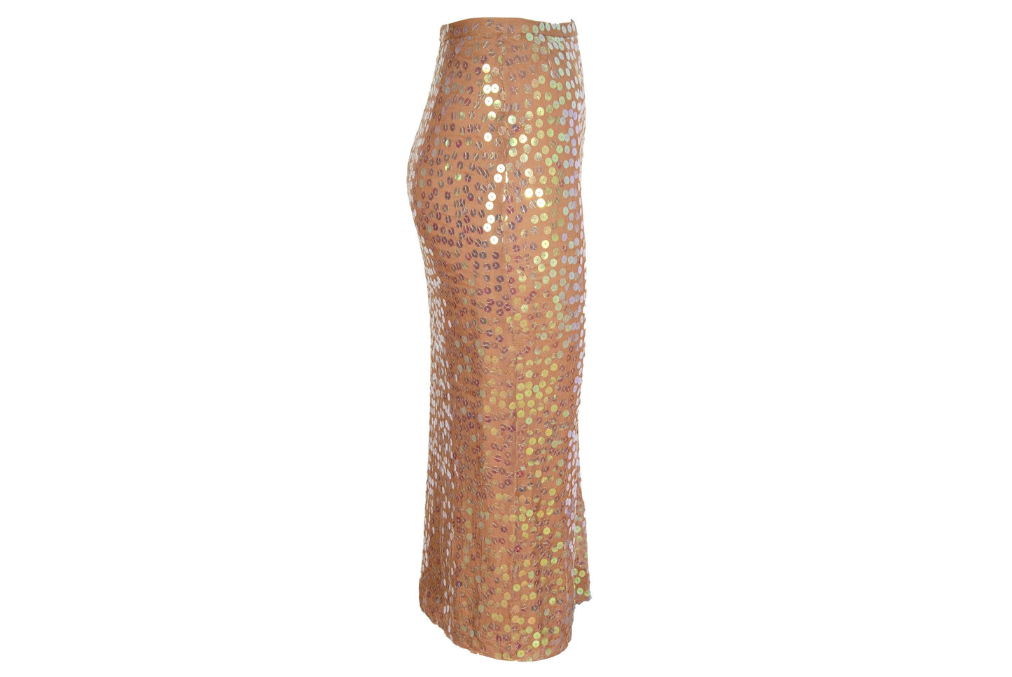 S/S 2001 Marcel Marongiu silk blend sequins midi skirt / Made in France