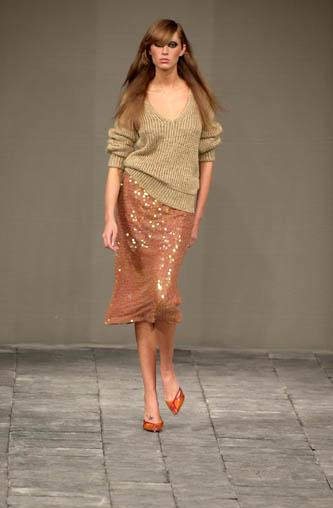 S/S 2001 Marcel Marongiu silk blend sequins midi skirt / Made in France