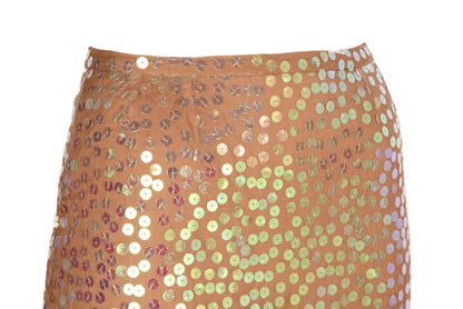 S/S 2001 Marcel Marongiu silk blend sequins midi skirt / Made in France