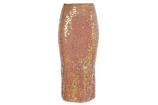 S/S 2001 Marcel Marongiu silk blend sequins midi skirt / Made in France