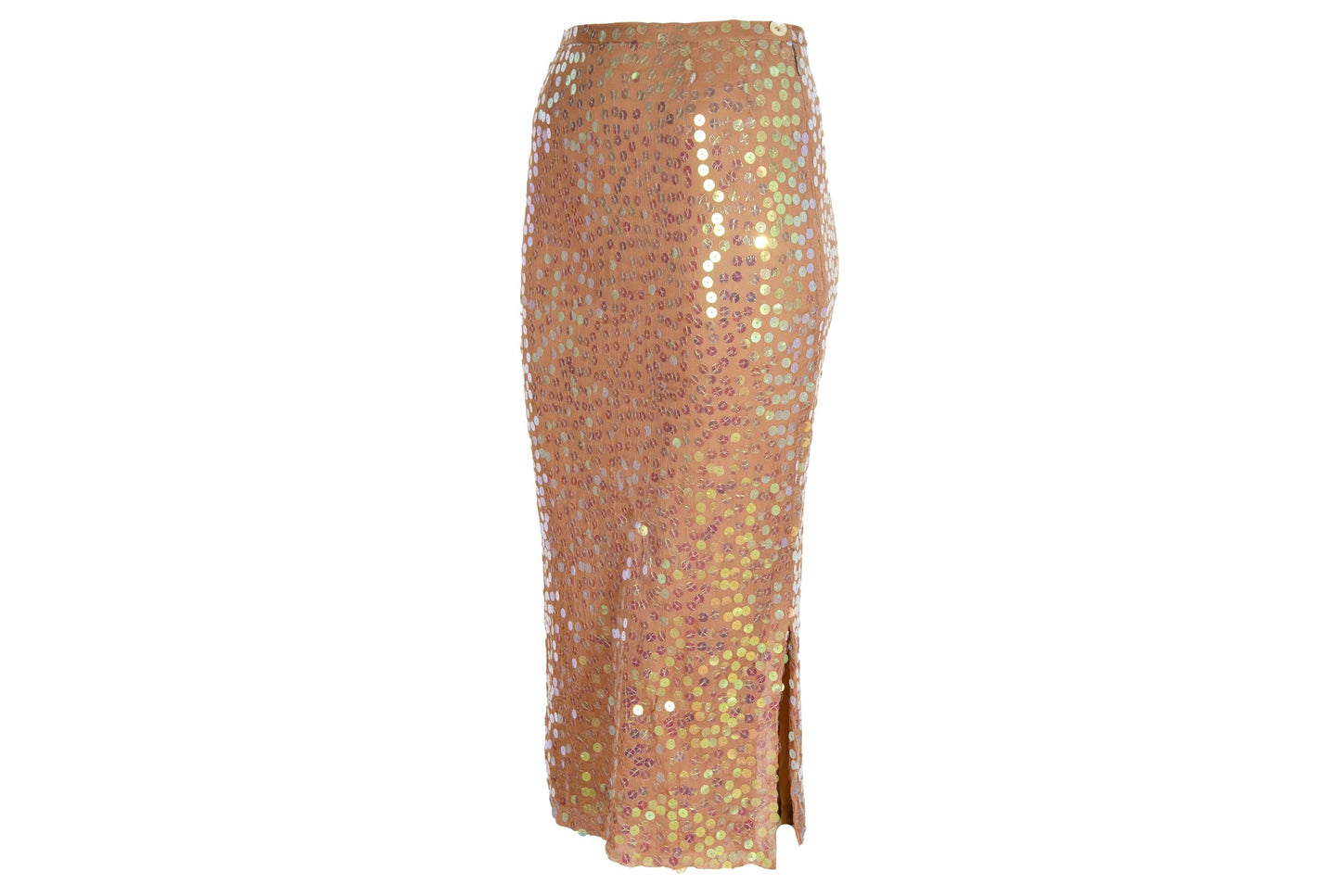 S/S 2001 Marcel Marongiu silk blend sequins midi skirt / Made in France