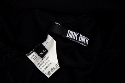 Vintage Dirk Bikkembergs asymmetrical straps black cotton tank top / Dirk Bikkembergs metal clip buckle strap sleeveless top / Made in Italy