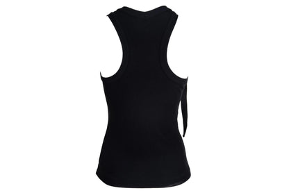 Vintage Dirk Bikkembergs asymmetrical straps black cotton tank top / Dirk Bikkembergs metal clip buckle strap sleeveless top / Made in Italy